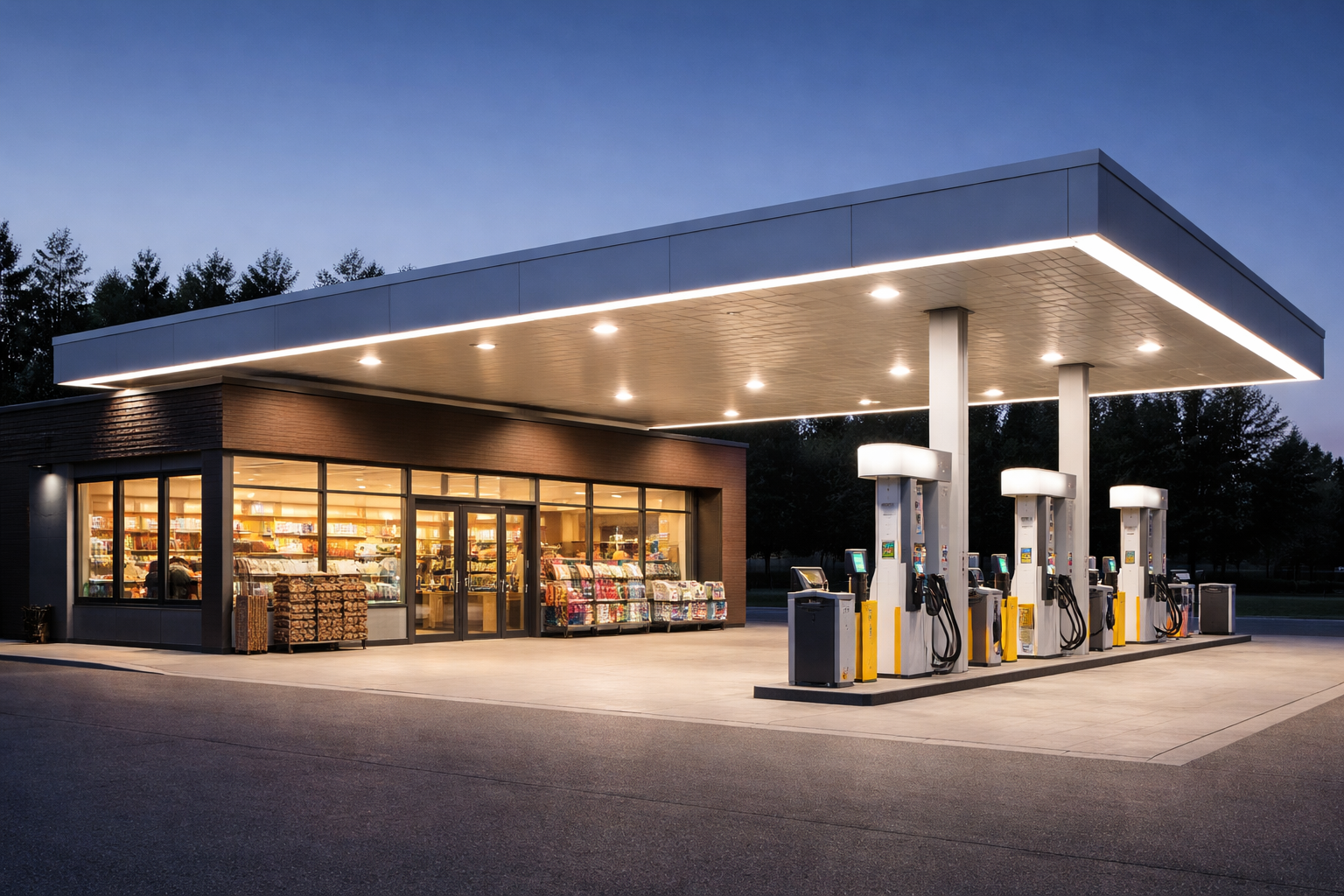 bouwkundige inspectie tankstation shop